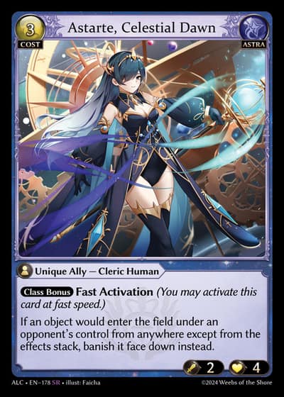 Astarte, Celestial Dawn ALC-EN-178-Foil-Super Rare (SR) - Alchemical Revolution - Grand Archive Card