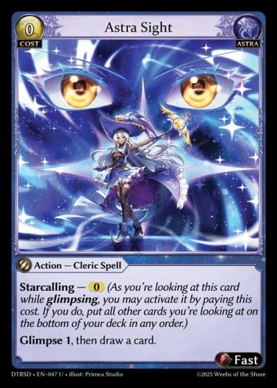 Astra Sight DTRSD-EN-047-Normal-Uncommon (U) - Distorted Reflections Starter Decks - Grand Archive Card