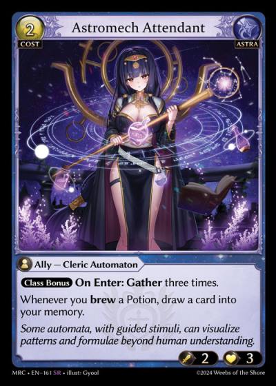 Astromech Attendant MRC-EN-161-Normal-Super Rare (SR) - Mercurial Heart - Grand Archive Card