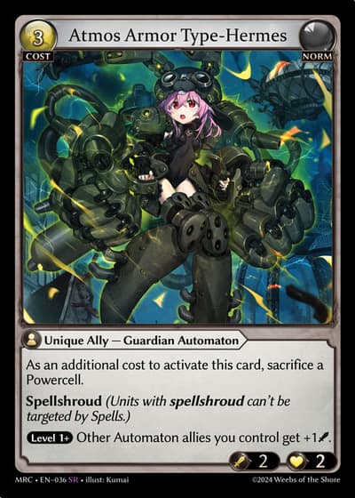 Atmos Armor Type-Hermes MRC-EN-036-Foil-Super Rare (SR) - Mercurial Heart - Grand Archive Card