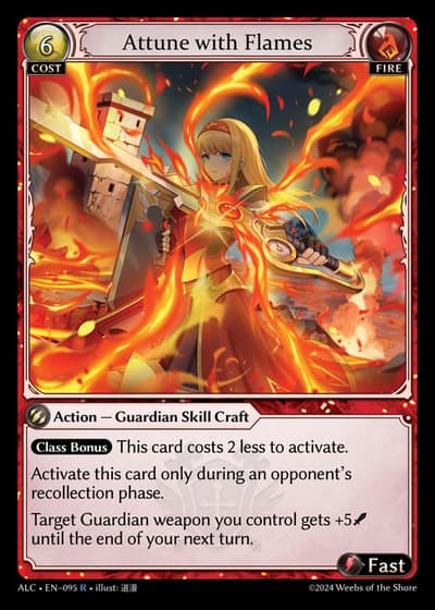 Attune with Flames ALC-EN-095-Foil-Rare (R) - Alchemical Revolution - Grand Archive Card