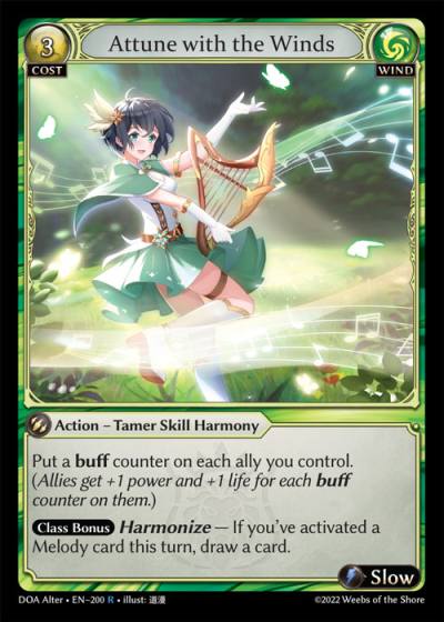 Attune with the Winds DOA Alter-EN-200-Foil-Rare (R) - Dawn of Ashes Alter Edition - Grand Archive Card