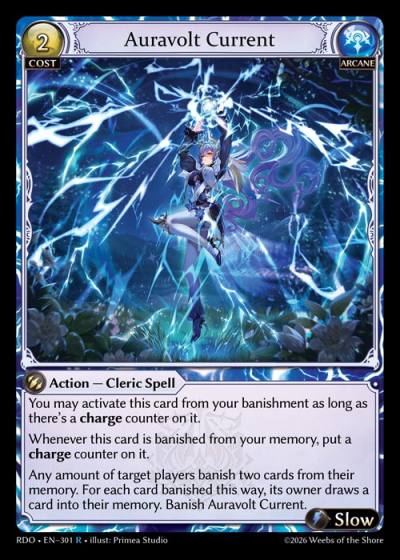 Auravolt Current RDO-EN-301-Foil-Rare (R) - Radiant Origins - Grand Archive Card