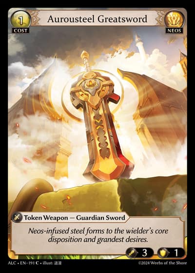 Aurousteel Greatsword ALC-EN-191-Foil-Common (C) - Alchemical Revolution - Grand Archive Card