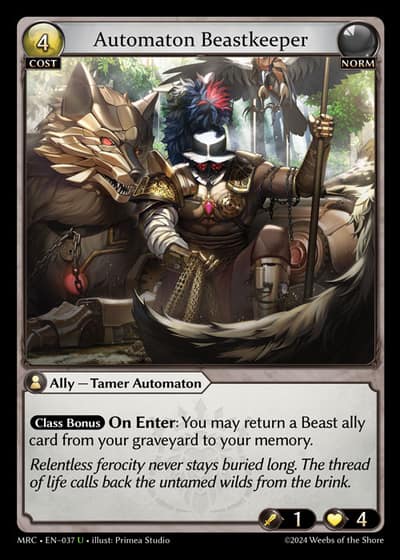 Automaton Beastkeeper MRC-EN-037-Foil-Uncommon (U) - Mercurial Heart - Grand Archive Card