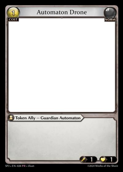 Automaton Drone SP2-EN-028-Normal-Promotional Rare (PR) - Supporter Pack 2 - Grand Archive Card