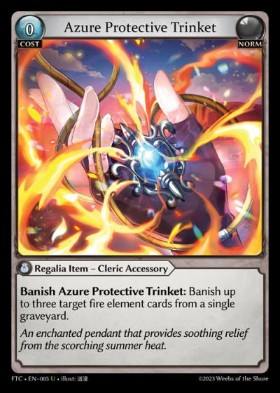 Azure Protective Trinket FTC-EN-005-Normal-Uncommon (U) - Fractured Crown - Grand Archive Card