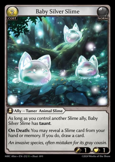 Baby Silver Slime MRC Alter-EN-212-Foil-Uncommon (U) - Mercurial Heart Alter Edition - Grand Archive Card