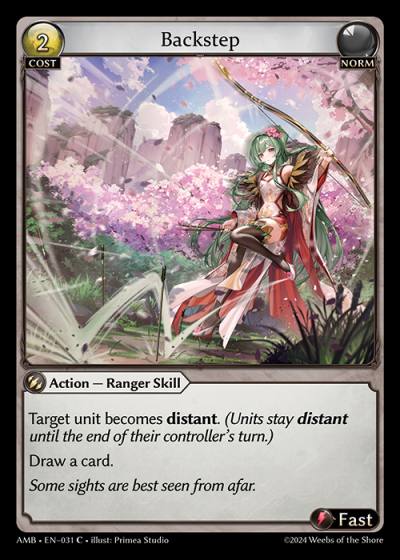 Backstep AMB-EN-031-Normal-Common (C) - Mortal Ambition - Grand Archive Card