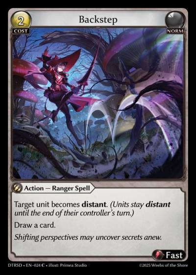 Backstep DTRSD-EN-024-Normal-Common (C) - Distorted Reflections Starter Decks - Grand Archive Card