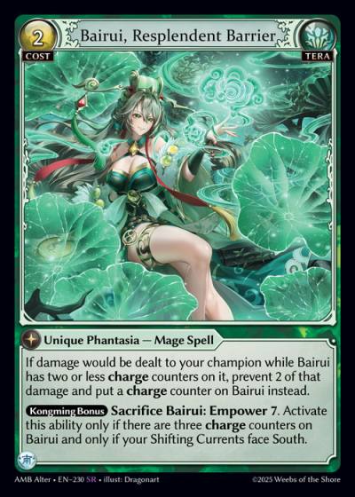 Bairui, Resplendent Barrier AMB Alter-EN-230-Foil-Super Rare (SR) - Mortal Ambition Alter Edition - Grand Archive Card