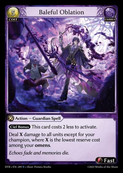 Baleful Oblation DTR-EN-209-Foil-Rare (R) - Distorted Reflections - Grand Archive Card