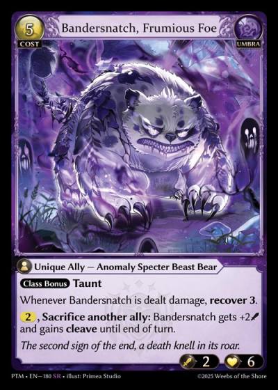 Bandersnatch, Frumious Foe PTM-EN-180-Foil-Super Rare (SR) - Phantom Monarchs - Grand Archive Card