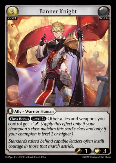 Banner Knight DOAp-EN-032-Normal-Common (C) - Dawn of Ashes Prelude - Grand Archive Card