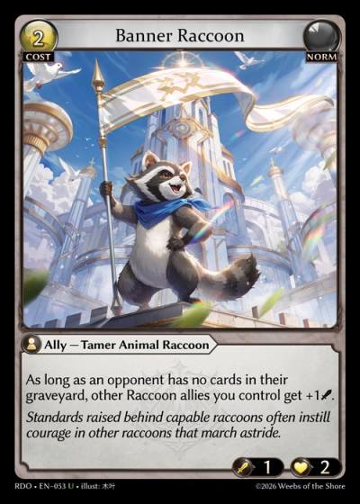 Banner Raccoon RDO-EN-053-Foil-Uncommon (U) - Radiant Origins - Grand Archive Card