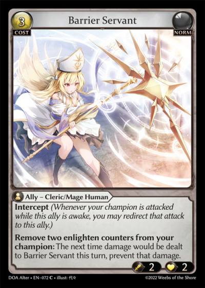 Barrier Servant DOA Alter-EN-072-Normal-Common (C) - Dawn of Ashes Alter Edition - Grand Archive Card