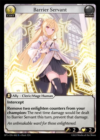 Barrier Servant SP1-EN-002-Foil-Rare (R) - Supporter Pack 1 - Grand Archive Card
