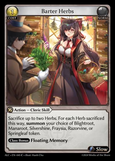 Barter Herbs ALC-EN-045-Normal-Common (C) - Alchemical Revolution - Grand Archive Card