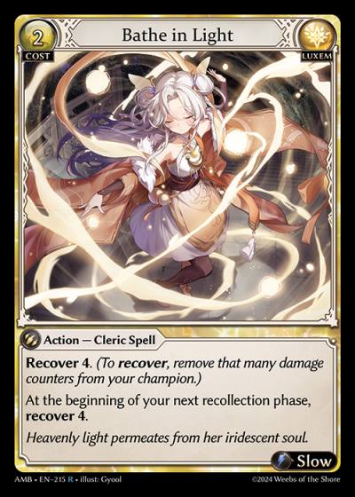 Bathe in Light AMB-EN-215-Foil-Rare (R) - Mortal Ambition - Grand Archive Card