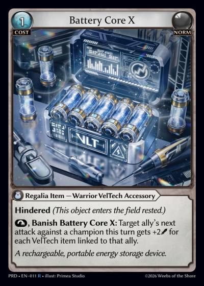 Battery Core X PRD-EN-011-Foil-Rare (R) - .asphodel/paradise - Grand Archive Card