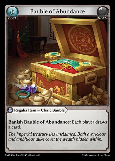 Bauble of Abundance AMBSD-EN-009-Normal-Common (C) - Mortal Ambition Starter Decks - Grand Archive Card