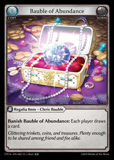 Bauble of Abundance FTCA-EN-002-Foil-Super Rare (SR) - Fractured Crown: Armaments - Grand Archive Card