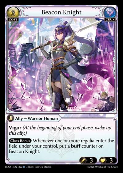 Beacon Knight RDO-EN-322-Foil-Rare (R) - Radiant Origins - Grand Archive Card