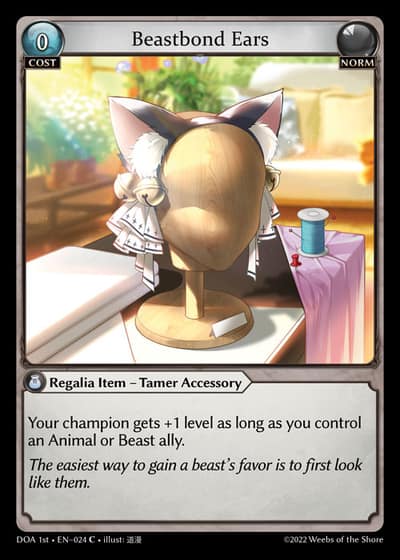 Beastbond Ears DOA 1st-EN-024-Foil-Common (C) - Dawn of Ashes First Edition - Grand Archive Card