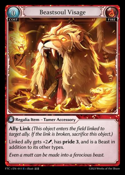 Beastsoul Visage FTC-EN-011-Normal-Rare (R) - Fractured Crown - Grand Archive Card