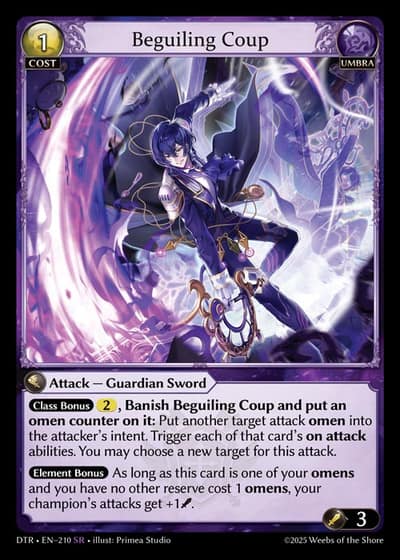 Beguiling Coup DTR-EN-210-Foil-Super Rare (SR) - Distorted Reflections - Grand Archive Card