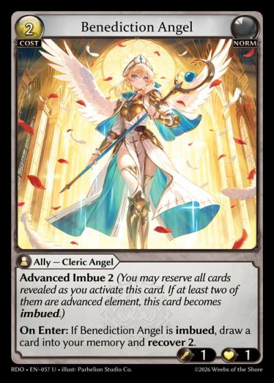 Benediction Angel RDO-EN-057-Foil-Uncommon (U) - Radiant Origins - Grand Archive Card