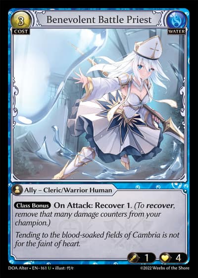 Benevolent Battle Priest DOA Alter-EN-161-Foil-Uncommon (U) - Dawn of Ashes Alter Edition - Grand Archive Card