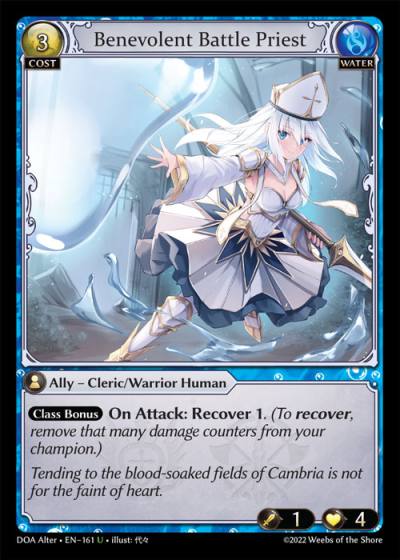 Benevolent Battle Priest DOA Alter-EN-161-Normal-Uncommon (U) - Dawn of Ashes Alter Edition - Grand Archive Card