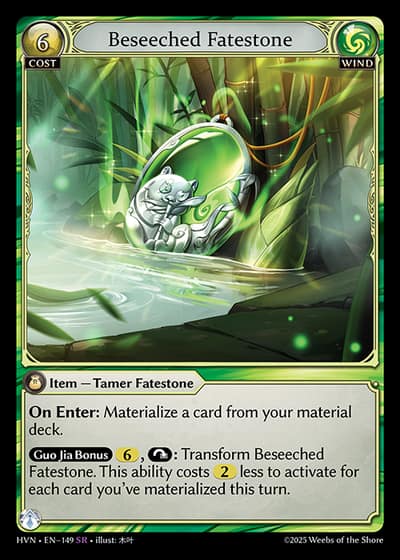 Beseeched Fatestone HVN-EN-149-Foil-Super Rare (SR) - Abyssal Heaven - Grand Archive Card