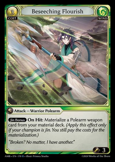 Beseeching Flourish AMB-EN-170-Normal-Rare (R) - Mortal Ambition - Grand Archive Card
