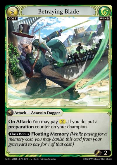 Betraying Blade ReC-SHD-EN-021-Normal-Uncommon (U) - Re:Collection Shadowdancer - Grand Archive Card