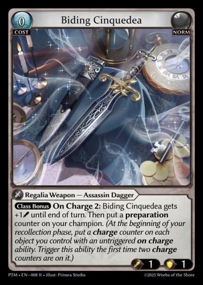 Biding Cinquedea PTM-EN-008-Foil-Rare (R) - Phantom Monarchs - Grand Archive Card