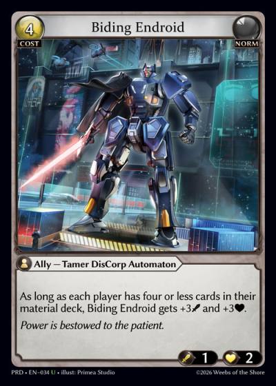 Biding Endroid PRD-EN-034-Foil-Uncommon (U) - .asphodel/paradise - Grand Archive Card