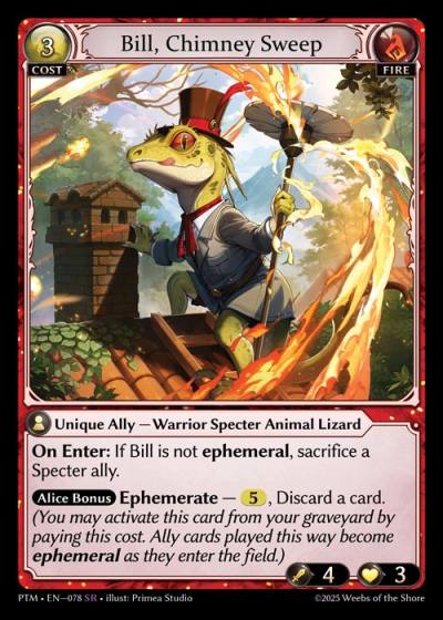 Bill, Chimney Sweep PTM-EN-078-Foil-Super Rare (SR) - Phantom Monarchs - Grand Archive Card