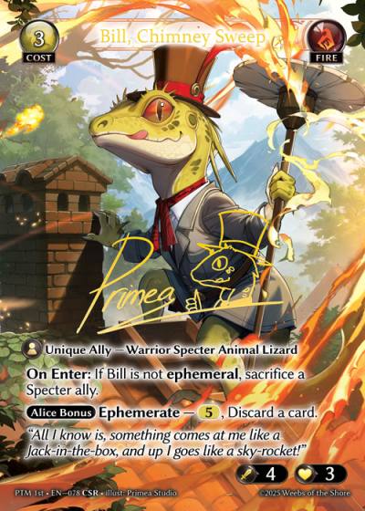 Bill, Chimney Sweep PTM 1st-EN-078-Foil-Common (C) - Phantom Monarchs First Edition - Grand Archive Card