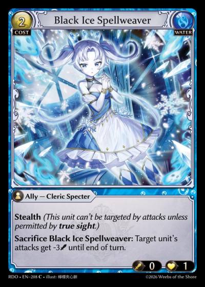 Black Ice Spellweaver RDO-EN-208-Foil-Common (C) - Radiant Origins - Grand Archive Card