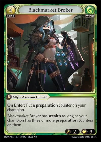 Blackmarket Broker DOA Alter-EN-202-Normal-Common (C) - Dawn of Ashes Alter Edition - Grand Archive Card