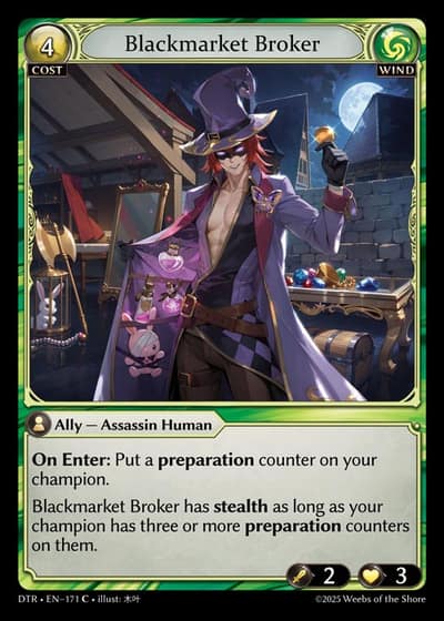 Blackmarket Broker DTR-EN-171-Foil-Common (C) - Distorted Reflections - Grand Archive Card
