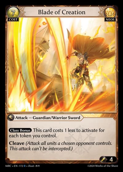 Blade of Creation MRC-EN-172-Foil-Rare (R) - Mercurial Heart - Grand Archive Card