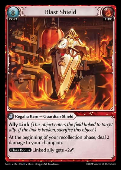 Blast Shield MRC-EN-016-Foil-Rare (R) - Mercurial Heart - Grand Archive Card