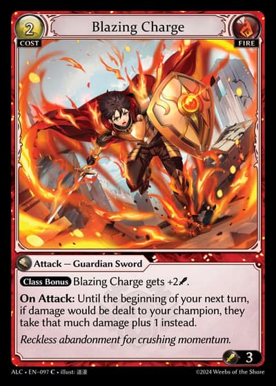 Blazing Charge ALC-EN-097-Foil-Common (C) - Alchemical Revolution - Grand Archive Card