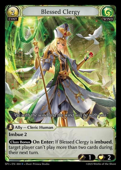 Blessed Clergy SP3-EN-004-Foil-Rare (R) - Supporter Pack 3 - Grand Archive Card