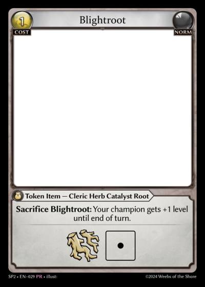 Blightroot SP2-EN-029-Normal-Promotional Rare (PR) - Supporter Pack 2 - Grand Archive Card