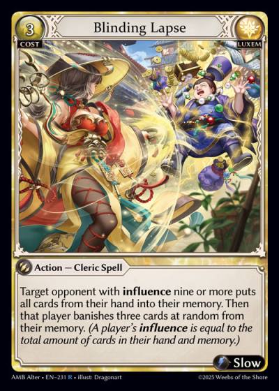 Blinding Lapse AMB Alter-EN-231-Foil-Rare (R) - Mortal Ambition Alter Edition - Grand Archive Card