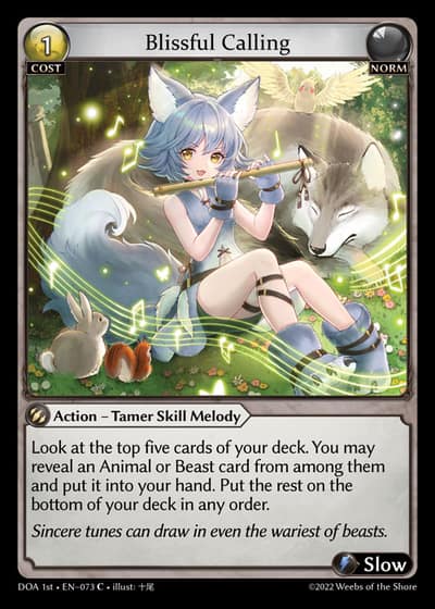 Blissful Calling DOA 1st-EN-073-Foil-Common (C) - Dawn of Ashes First Edition - Grand Archive Card
